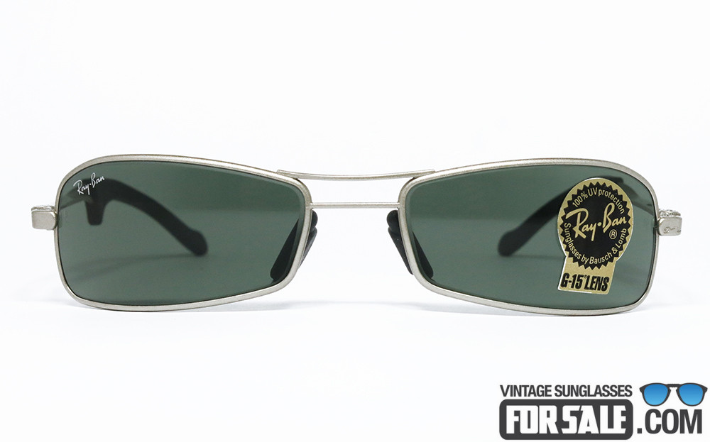 Ray Ban ORBS W2024 B&L Matte Silver square sunglasses