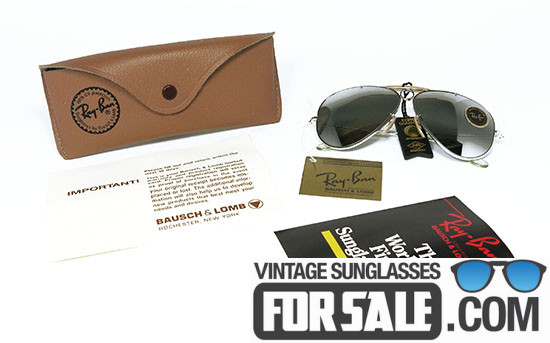 Ray Ban Shooter 10K White Gold Bausch & Lomb 58mm