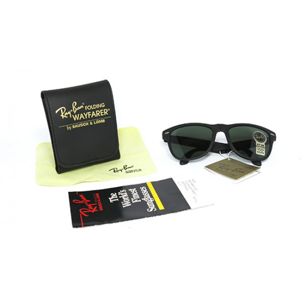 Ray Ban WAYFARER II Folding Matt Black Gray G-15 sunglasses