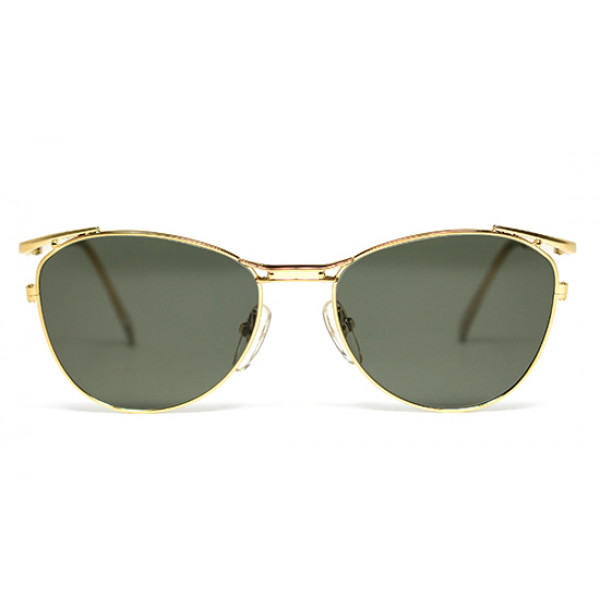 Jean Paul Gaultier 56-7110 Metallized oval Clip-on sunglasses
